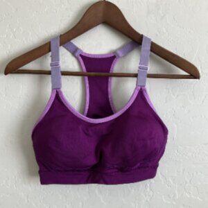 Tek Gear Sports Bra Womens S Pink Purple Padded Gym Running Medium Support